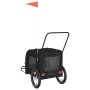 Pet Bicycle Trailer Iron Oxford Cloth Black by , pet strollers - Ref: Foro24-93856, Price: 99,74 €, Discount: %