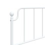 Metal bed frame with white headboard 100x190 cm by , Beds and slatted bases - Ref: Foro24-373930, Price: 62,16 €, Discount: %