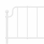 White metal bed frame with headboard 160x200 cm by , Beds and slatted bases - Ref: Foro24-373939, Price: 95,95 €, Discount: %