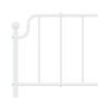 Metal bed frame with headboard and white footboard 180x200 cm by , Beds and slatted bases - Ref: Foro24-373958, Price: 112,09...