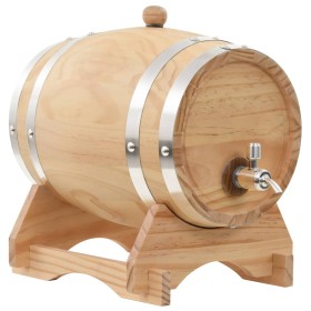 Barril de vino con grifo madera de pino maciza 12 L de vidaXL, Producción de vino - Ref: Foro24-50681, Precio: 84,99 €, Descu...