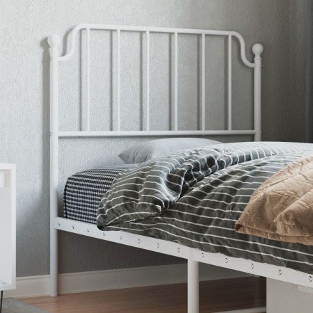 Cabecero de metal blanco 90 cm de , Cabeceros y pies de cama - Ref: Foro24-373964, Precio: 23,99 €, Descuento: %