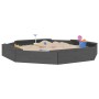 Sandbox with octagon seats solid gray pine wood by , sandboxes - Ref: Foro24-825018, Price: 92,99 €, Discount: %