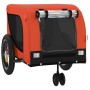 Haustier-Fahrradanhänger, Eisen-Oxford-Gewebe, Orange und Schwarz von , Kinderwagen für Haustiere - Ref: Foro24-94012, Preis:...