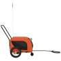 Pet Bicycle Trailer Iron Oxford Cloth Orange Black by , pet strollers - Ref: Foro24-94012, Price: 94,83 €, Discount: %