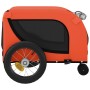 Pet Bicycle Trailer Iron Oxford Cloth Orange Black by , pet strollers - Ref: Foro24-94012, Price: 94,83 €, Discount: %