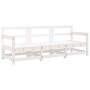 Garden furniture set 3 pieces solid white pine wood by , Modular outdoor sofas - Ref: Foro24-825528, Price: 200,74 €, Discoun...