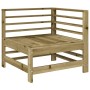 Garden furniture set 3 pieces impregnated pine wood by , Modular outdoor sofas - Ref: Foro24-825652, Price: 139,84 €, Discoun...