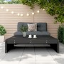 Gartenhocker aus massivem schwarzem Kiefernholz 120x80 cm von , Modulare Sofas für den Außenbereich - Ref: Foro24-825755, Pre...