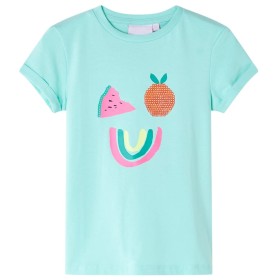 Camiseta infantil menta claro 104 de , Camisetas para niños - Ref: Foro24-11385, Precio: 8,99 €, Descuento: %