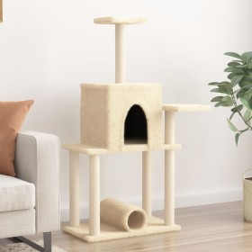 Cat scratching post with cream sisal posts 122 cm by , Cat furniture - Ref: Foro24-172088, Price: 39,65 €, Discount: %