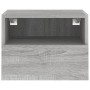 Mueble de pared TV madera de ingeniería gris Sonoma 40x30x30 cm de , Muebles TV - Ref: Foro24-836850, Precio: 35,27 €, Descue...