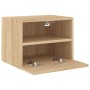 Sonoma oak engineered wood TV wall cabinet 40x30x30 cm by , TV Furniture - Ref: Foro24-836844, Price: 33,12 €, Discount: %