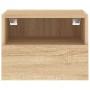 Sonoma oak engineered wood TV wall cabinet 40x30x30 cm by , TV Furniture - Ref: Foro24-836844, Price: 33,12 €, Discount: %