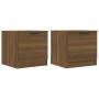 Bedside tables 2 units in brown oak color 40x39x40 cm by vidaXL, Nightstands - Ref: Foro24-817032, Price: 46,10 €, Discount: %