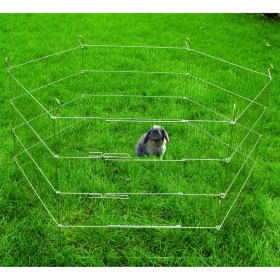 FLAMINGO Rabbit run 6 pieces silver 120x60 cm by FLAMINGO, Cages and habitats for small animals - Ref: Foro24-439662, Price: ...