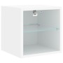 Wall TV cabinets with LED lights 2 pcs white 30x28.5x30 cm by , TV Furniture - Ref: Foro24-836974, Price: 44,59 €, Discount: %