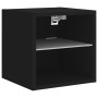 Wall TV cabinets with LED lights 2 pcs black 30x28.5x30 cm by , TV Furniture - Ref: Foro24-836976, Price: 49,97 €, Discount: %