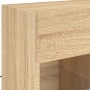 Wandmontierter TV-Schrank mit LED-Leuchten Sonoma-Eiche 58,5 x 30 x 60,5 cm von , TV-Möbel - Ref: Foro24-837094, Preis: 55,38...