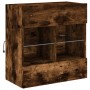 Wandmontierter TV-Schrank mit LED-Leuchten, geräucherte Eiche, 58,5 x 30 x 60,5 cm von , TV-Möbel - Ref: Foro24-837096, Preis...