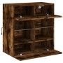 Wall-mounted TV cabinet with LED lights smoked oak 58.5x30x60.5 cm by , TV Furniture - Ref: Foro24-837096, Price: 56,99 €, Di...