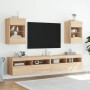 Wall-mounted TV cabinet with LED lights Sonoma oak 40x30x60.5 cm by , TV Furniture - Ref: Foro24-837082, Price: 46,06 €, Disc...