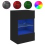 Wandmontierter TV-Schrank mit LED-Leuchten schwarz 40x30x60,5 cm von , TV-Möbel - Ref: Foro24-837080, Preis: 47,35 €, Rabatt: %