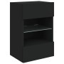 Wall-mounted TV cabinet with LED lights black 40x30x60.5 cm by , TV Furniture - Ref: Foro24-837080, Price: 47,99 €, Discount: %