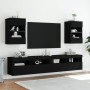 Wall-mounted TV cabinet with LED lights black 40x30x60.5 cm by , TV Furniture - Ref: Foro24-837080, Price: 47,35 €, Discount: %