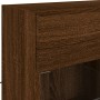 Wall-mounted TV cabinet with LED lights brown oak 78.5x30x60.5 cm by , TV Furniture - Ref: Foro24-837105, Price: 68,22 €, Dis...