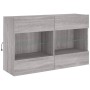 Mueble de TV de pared con luces LED gris Sonoma 98,5x30x60,5 cm de , Muebles TV - Ref: Foro24-837111, Precio: 53,99 €, Descue...