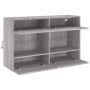 Wall-mounted TV cabinet with LED lights Sonoma gray 98.5x30x60.5 cm by , TV Furniture - Ref: Foro24-837111, Price: 53,99 €, D...