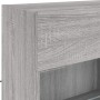 Wall-mounted TV cabinet with LED lights Sonoma gray 98.5x30x60.5 cm by , TV Furniture - Ref: Foro24-837111, Price: 53,99 €, D...