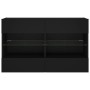 Mueble de TV de pared con luces LED negro 98,5x30x60,5 cm de , Muebles TV - Ref: Foro24-837107, Precio: 101,28 €, Descuento: %