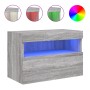 Mueble de TV de pared con luces LED gris Sonoma 60x30x40 cm de , Muebles TV - Ref: Foro24-837193, Precio: 49,99 €, Descuento: %