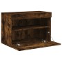 Wall-mounted TV cabinet with LED lights smoked oak 60x30x40 cm by , TV Furniture - Ref: Foro24-837191, Price: 47,99 €, Discou...