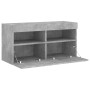 Wall-mounted TV cabinet with LED lights concrete gray 80x30x40 cm by , TV Furniture - Ref: Foro24-837203, Price: 60,26 €, Dis...