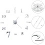 Modern design 3D wall clock 100 cm XXL silver by vidaXL, Wall clocks - Ref: Foro24-50636, Price: 17,99 €, Discount: %