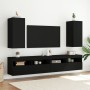 Wall-mounted TV cabinet with LED lights black 30.5x35x70 cm by , TV Furniture - Ref: Foro24-837234, Price: 49,99 €, Discount: %