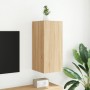 Wall-mounted TV cabinet with LED lights Sonoma oak 30.5x35x70 cm by , TV Furniture - Ref: Foro24-837236, Price: 48,99 €, Disc...