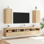 Wall-mounted TV cabinet with LED lights Sonoma oak 30.5x35x70 cm by , TV Furniture - Ref: Foro24-837236, Price: 47,65 €, Disc...