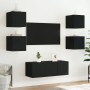 Wall-mounted TV cabinet with LED lights black 30.5x35x30 cm by , TV Furniture - Ref: Foro24-837220, Price: 36,17 €, Discount: %