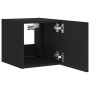 Wall-mounted TV cabinet with LED lights black 30.5x35x30 cm by , TV Furniture - Ref: Foro24-837220, Price: 36,17 €, Discount: %