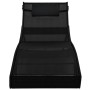 Sun lounger with black synthetic rattan cushion by vidaXL, Loungers - Ref: Foro24-44717, Price: 88,98 €, Discount: %