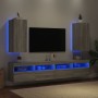 TV wall furniture with LED lights 2 units Sonoma gray 30.5x35x70 cm by , TV Furniture - Ref: Foro24-837243, Price: 108,95 €, ...