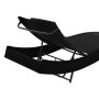 Sun lounger with black synthetic rattan cushion by vidaXL, Loungers - Ref: Foro24-44717, Price: 88,98 €, Discount: %