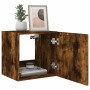 TV wall furniture LED lights 2 pcs smoked oak 40.5x35x40 cm by , TV Furniture - Ref: Foro24-837255, Price: 70,14 €, Discount: %