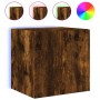 TV wall furniture LED lights 2 pcs smoked oak 40.5x35x40 cm by , TV Furniture - Ref: Foro24-837255, Price: 70,14 €, Discount: %