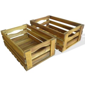 Akazienholz Garten Apfelkiste zum Pflanzen von vidaXL, Töpfe und Pflanzgefäße - Ref: Foro24-43791, Preis: 52,99 €, Rabatt: %