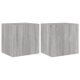 TV wall furniture LED lights 2 pcs gray Sonoma 40.5x35x40 cm by , TV Furniture - Ref: Foro24-837257, Price: 73,99 €, Discount: %